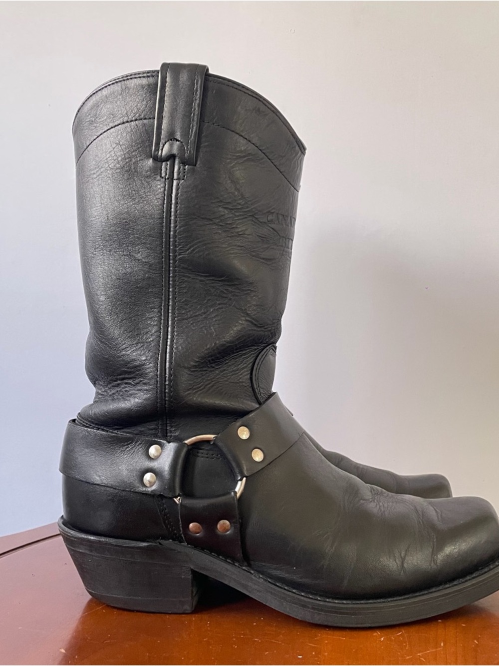 CANADA WEST Men’s Biker Engineer Moto Cowboy Riding Boot | US 9